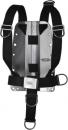 Tecline DIR-Harness Standard mit Edelstahl-Backplate 3mm ohne Logo - bewegliche D-Ringe